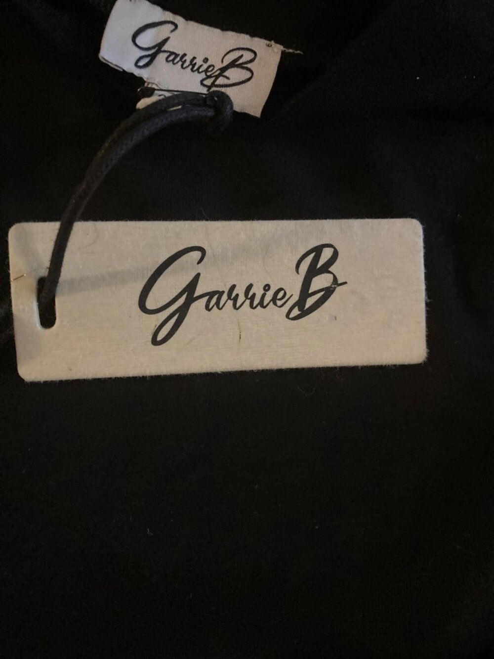 Garrie B Embroidered Maxi Dress Women's Black Turtleneck Medium New With Tag - Picture 5 of 5